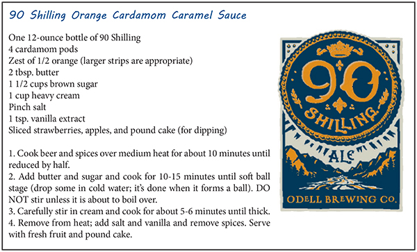 90 Shilling caramel sauce recipe card