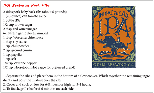 IPA ribs recipe card