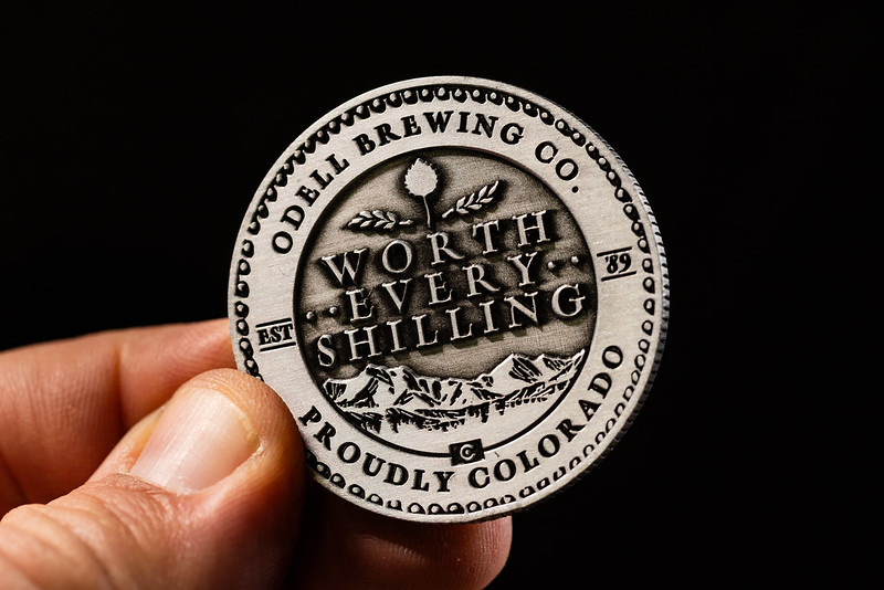 back of 90 shilling coin offered for sale at taprooms